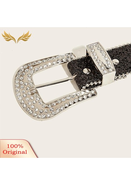 Süper Yapay Elmas Kemer Ayarlanabilir Glitter Yapay Elmas Payetler Bayan Kemer (Yurt Dışından)