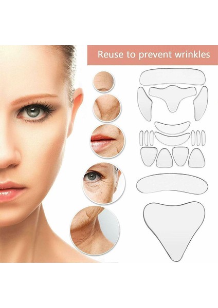 18 Adet Yeniden Kullanılabilir Silikon Temizleme Etiket Yüz Alın Boyun Göz Etiket Pedi Anti Aging Cilt Kaldırma Bakım Yaması (Yurt Dışından) fiyatları