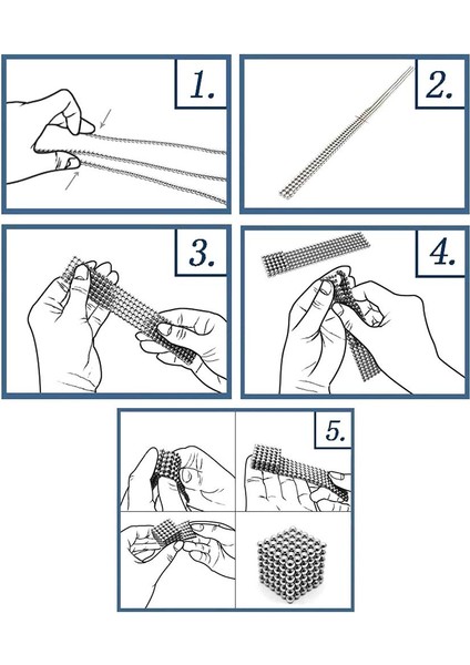 216 Adet 5mm Manyetik Top Seti Sihirli Mıknatıs Küp Yapı Oyuncak Stres Giderici Mix 6 Renkli (Yurt Dışından)