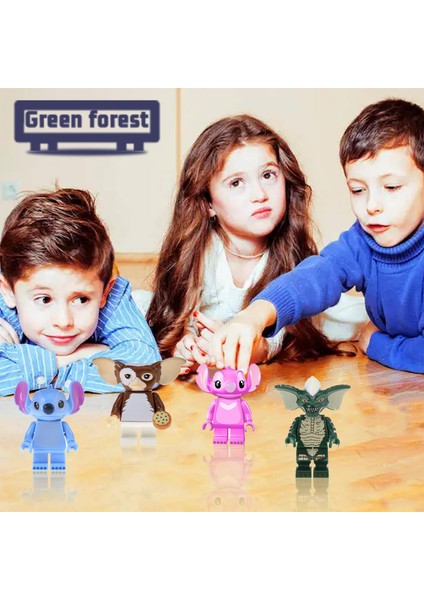 Yeşil Orman Montajlı Minifigure Dıy Montajlı Dikiş Mini Şekil Yapı Taşı Oyuncak (Yurt Dışından)