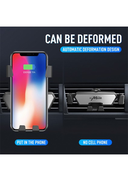 Evrensel Araç Telefonu Tutucu Yerçekimi Braketi Ayarlanabilir 360° Dönüş Araç Tutucu Telefon Tutucu Halkalı Telefon Kılıfı Aksesuarları (Yurt Dışından)