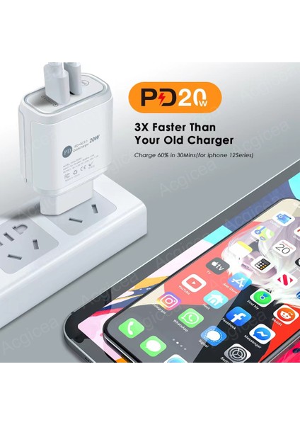 Pd 20W USB Şarj Aleti Qc3.0 Hızlı Şarj iPhone 12 11 Pro Max Xiaomi 10 Samsung Oneplus Evrensel Adaptör Cep Telefonu Şarj Cihazı (Yurt Dışından) modelleri