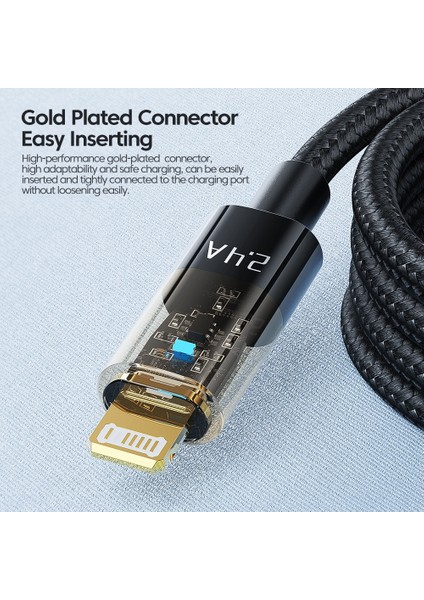 Toocki 2.4A USB Kablosu iPhone 13 12 11 Pro Max Xs x 8 Artı Şeffaf Hızlı Şarj Kablosu iPhone Şarj Cihazı Veri Hattı (Yurt Dışından) indirimleri