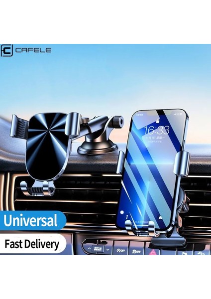 【yeni Ürün】 Cafele Yerçekimi Araç Telefonu Tutucu Iphone 13 11 12 Xiaomi Hava Firar Klip Montaj Taşınabilir Telefon Tutucu Araba Cep Telefonları Desteği (Yurt Dışından)