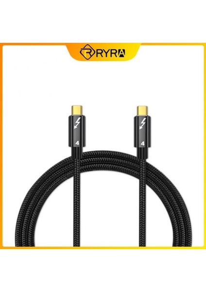 Ryra 100W 5A Hızlı Şarj Thunderbolt 4 8k @ 60Hz Veri Transferi ile Uyumlu M1 Macbook 40GBPS Çok Fonksiyonlu Veri Kablosu (Yurt Dışından)