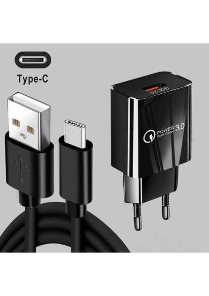 18W USB Şarj Aleti Qc3.0 Hızlı Duvar Şarj Cihazı Cep Telefonu Şarj Cihazı Oppo Find X3 X2 Lite Neo Reno 6 5 4 3 2 Z Pro USB Tip-C Kablo (Yurt Dışından)