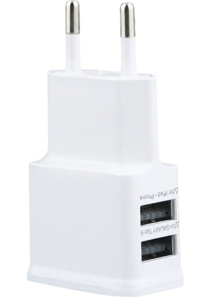 5V 2A Çift USB Bağlantı Noktası Ab Tak Ac Duvar Şarj Adaptörü Cep Telefonu Tablet Beyaz Ab (Yurt Dışından) fiyatları