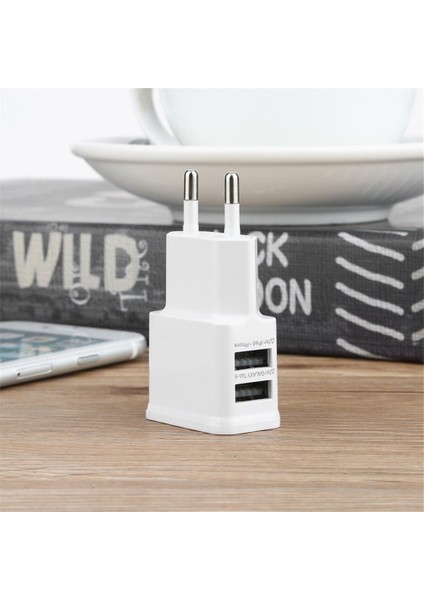5V 2A Çift USB Bağlantı Noktası Ab Tak Ac Duvar Şarj Adaptörü Cep Telefonu Tablet Beyaz Ab (Yurt Dışından) modelleri