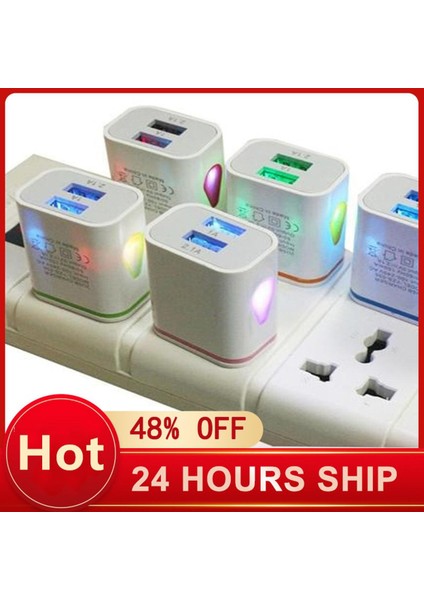 Yeni USB Duvar Telefonu Şarj Cihazı Ab/abd Tak Çift Bağlantı Noktalı 2.1A Çıkış Seyahat Fişi Güç Adaptörü Telefon Için Uyumlu (Yurt Dışından)