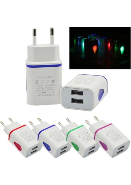 Yeni USB Duvar Telefonu Şarj Cihazı Ab/abd Tak Çift Bağlantı Noktalı 2.1A Çıkış Seyahat Fişi Güç Adaptörü Telefon Için Uyumlu (Yurt Dışından) modelleri