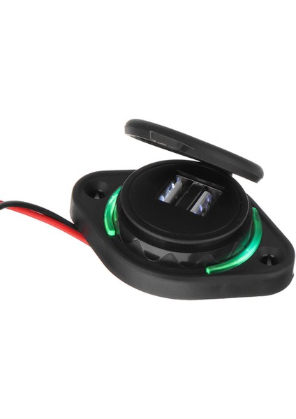 12-24V 3.1A Çift USB Şarj Güç Soketi Adaptörü 2 Port USB Araç Telefonu Şarj Cihazı Paneli Montaj Oto Motosiklet Araba Tekne Adaptörleri (Yurt Dışından)