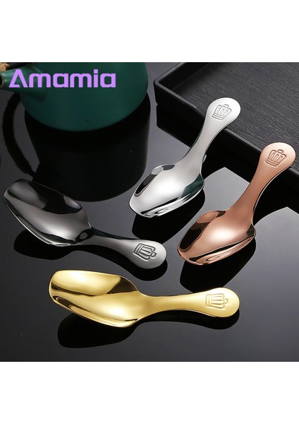 Amamia Kahve Kaşığı Ayna Cilalı Mini Taşınabilir Çay Şeker Tuz Baharat Kaşığı Mutfak Aracı (Yurt Dışından) fırsatları
