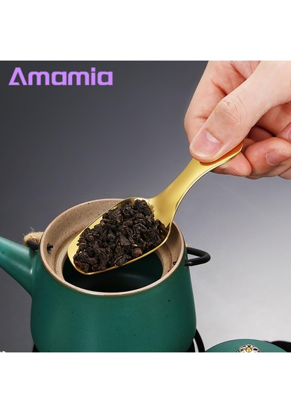 Amamia Kahve Kaşığı Ayna Cilalı Mini Taşınabilir Çay Şeker Tuz Baharat Kaşığı Mutfak Aracı (Yurt Dışından) indirimleri
