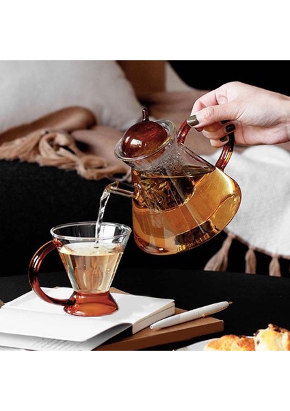 Yüksek Borosilikat Cam Retro Çay Bardağı Amber Kahve Fincanı (Yurt Dışından)