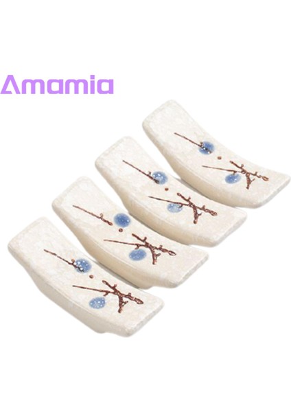 Amamia Yemek Çubukları Dinlenme Güzel Çiçek Desenli Yemek Çubukları Tutucu (Yurt Dışından)
