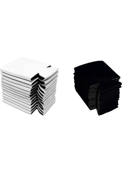 20PCS Neopren Kutu Soğutucu Içecek Kupası Şişe Kol Izolatör Wrap Kapak Yeni Beyaz ve Siyah (Yurt Dışından)
