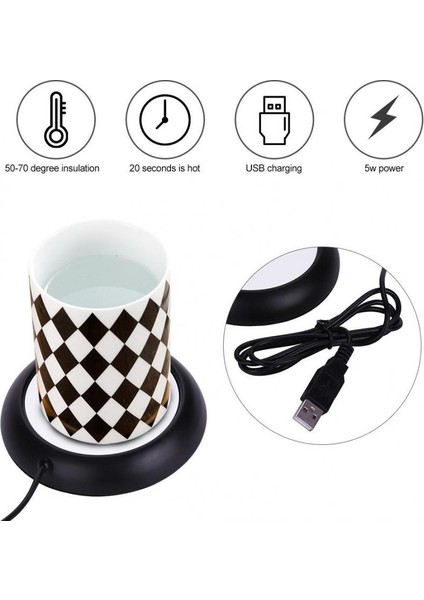 Mini USB Ahşap Tahıl Bardak Isıtıcı Içecek Kupa Mat Ofis Çay Kahve Ater Pad (Yurt Dışından) indirimleri