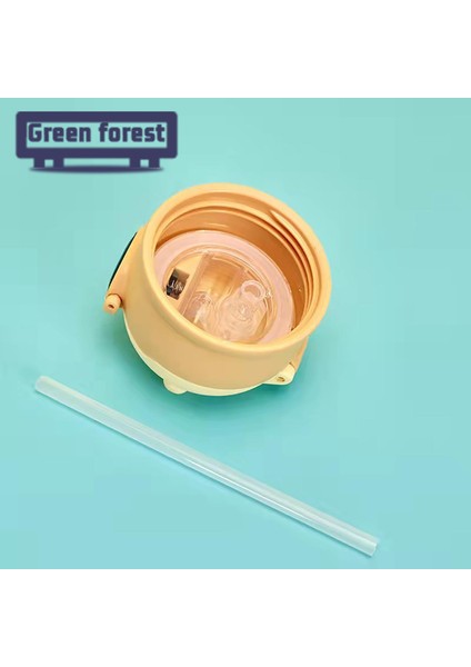 Yeşil Orman Yalıtımlı Tumbler Çıkarılabilir Saman Sonbahar Kış Termal Bardak Içecek Su Bardağı (Yurt Dışından)