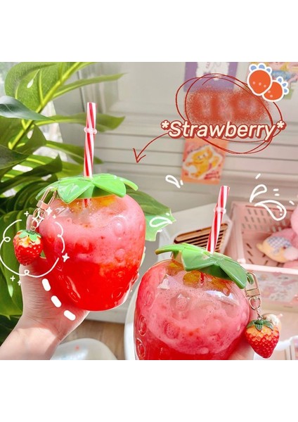 500 ml Yaz Sevimli Çilek Saman Su Şişesi Karikatür Gıda Sınıfı Pp Geniş Uygulama Ev Drinkware Için Süt Kahve Saman Bardağı Profesyonel Tasarım (Yurt Dışından) fiyatları