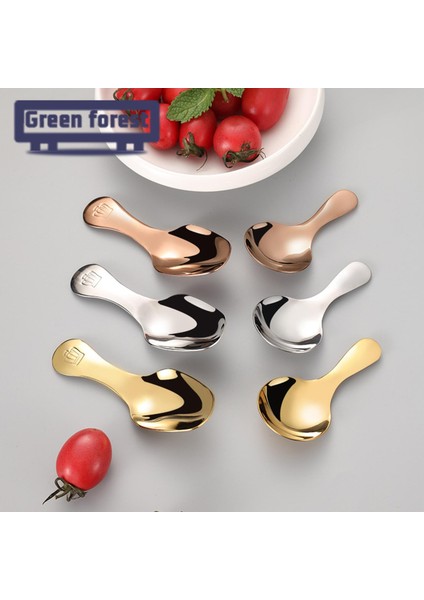 Yeşil Orman Şeker Kaşığı Kalınlaşmış Bpa Içermeyen Dondurma Tatlı Kahve Kaşığı (Yurt Dışından) indirimleri