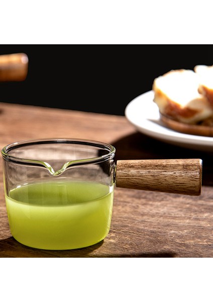 Mini Ahşap Saplı Küçük Süt Fincan Espresso Kahve Çıkarma Bardağı 80ML (Yurt Dışından)
