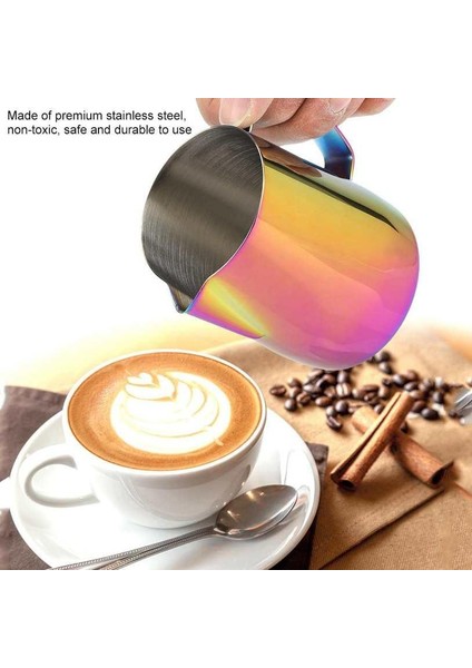 350 ml Kahve Fincanı Kupa Güzel Süt Köpürtme Sürahi Paslanmaz Çelik Latte Çay Kulplu Kupa Daha Fazla Renk (Yurt Dışından) modelleri