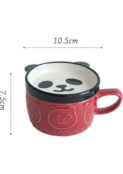Japon Sevimli Kupa Yaratıcı Seramik Shiba Inu Panda Kahve Fincanı (Kırmızı) (Yurt Dışından) indirimleri