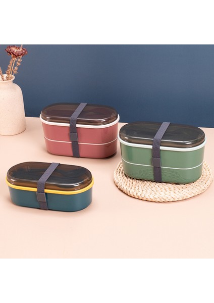 Öğle Yemeği Kabı Çift Katmanlı Taşınabilir Yapışmaz Bento Yemek Öğle Yemeği Kutusu (Yurt Dışından) modelleri