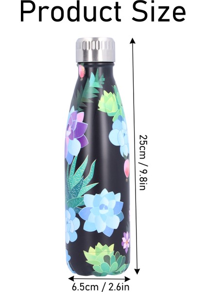 500 ml Çift Duvarlı Termos Yeniden Kullanılabilir Paslanmaz Çelik Yalıtımlı Su Şişesi Vı (Yurt Dışından) modelleri