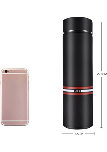 500ML Yalıtım Çay Kahve Kupa Şişe Paslanmaz Çelik Yalıtımlı Içme Termos Termoscup Filtre ile Termal Kupa Kırmızı (Yurt Dışından)