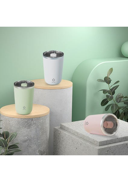 Le 350 ml Taşınabilir Seyahat Kahve Fincanı 304 Paslanmaz Çelik Elektrikli Karıştırma Kupa Kahve Tozu Süt Çay (Yurt Dışından)