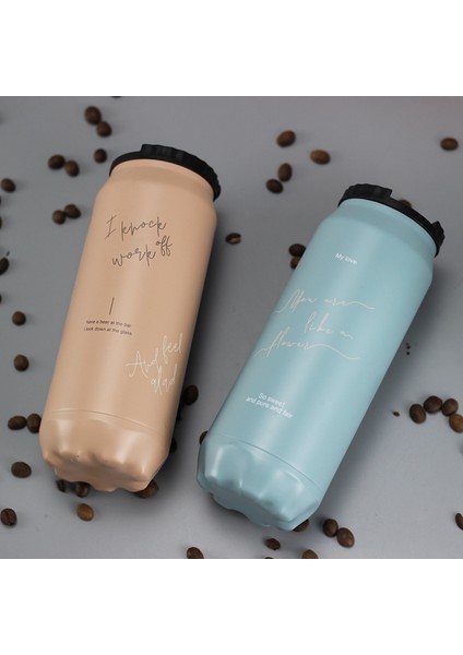 500 ml Kola Kahve Termos Paslanmaz Çelik 304 Içecek Su Şişesi Bardak Spor Kupası-Yeşil (Yurt Dışından)