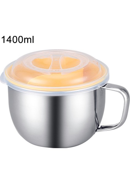 1.4l Taşınabilir Paslanmaz Çelik Çorba Aperatif Kasesi Öğle Yemeği Kutusu Bento Gıda Kabı (Yurt Dışından)