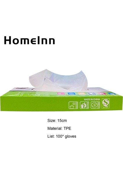 Homeınn Plastic Groves Şeffaf Günlük Kullanım Gıda Işleme Tek Kullanımlık Plastik Eldivenler (Yurt Dışından)