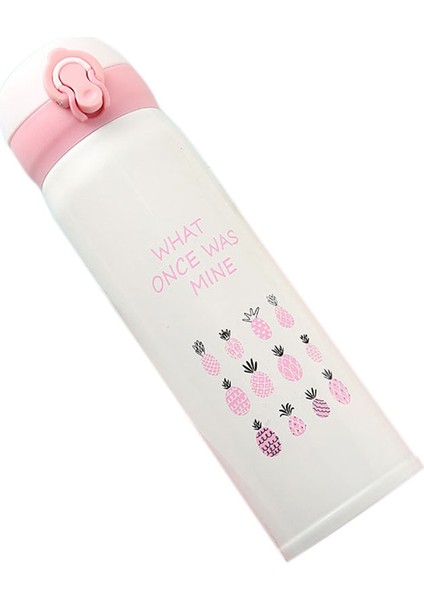 500ML Zıplayan Kapaklı Şişe Termos Termal Kupa Seyahat Kahve Fincanı Paslanmaz Çelik (Yurt Dışından)