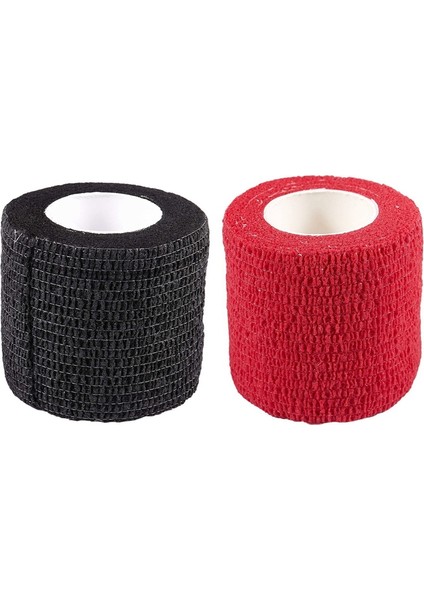 Adet 2 Inç x 5 Metre Kendinden Yapışkanlı Yapışkan Ücretsiz Kavrama Konfor Wrap Kapak Dövme Kolu - Siyah ve Kırmızı (Yurt Dışından) fiyatları