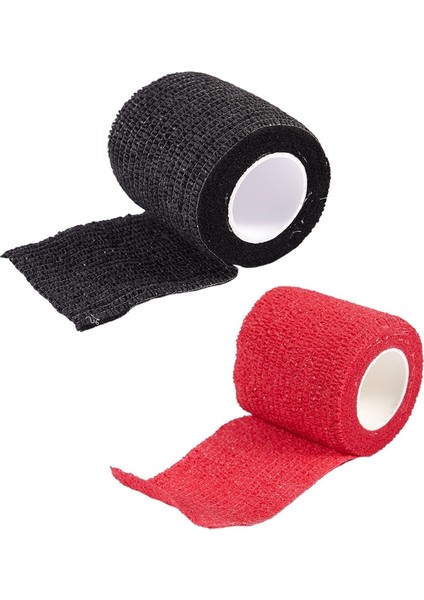 Adet 2 Inç x 5 Metre Kendinden Yapışkanlı Yapışkan Ücretsiz Kavrama Konfor Wrap Kapak Dövme Kolu - Siyah ve Kırmızı (Yurt Dışından) fırsatları