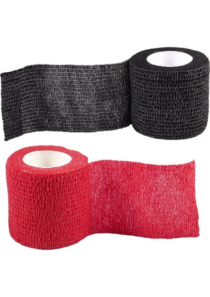 Adet 2 Inç x 5 Metre Kendinden Yapışkanlı Yapışkan Ücretsiz Kavrama Konfor Wrap Kapak Dövme Kolu - Siyah ve Kırmızı (Yurt Dışından) indirimleri