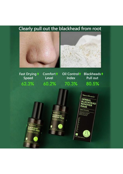 15 ml Siyah Nokta Temizleme Maskesi Soyulabilir Nemlendirici Burun Alın Akne Serumu 60 Adet Çıkartmalar Arındırıcı Akne Gözenek Küçültme (Yurt Dışından)
