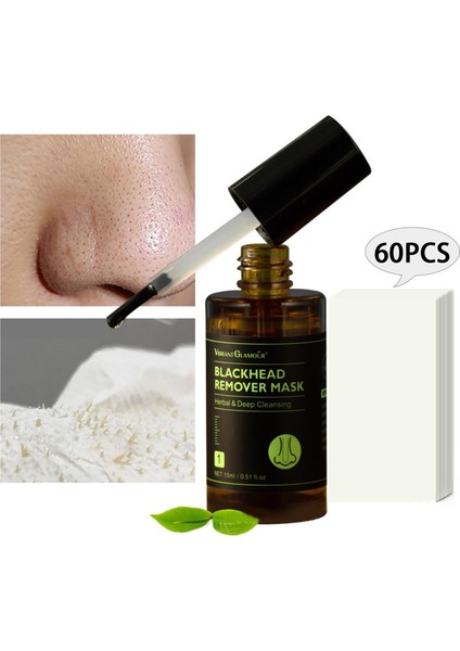 15 ml Siyah Nokta Temizleme Maskesi Soyulabilir Nemlendirici Burun Alın Akne Serumu 60 Adet Çıkartmalar Arındırıcı Akne Gözenek Küçültme (Yurt Dışından) fiyatları
