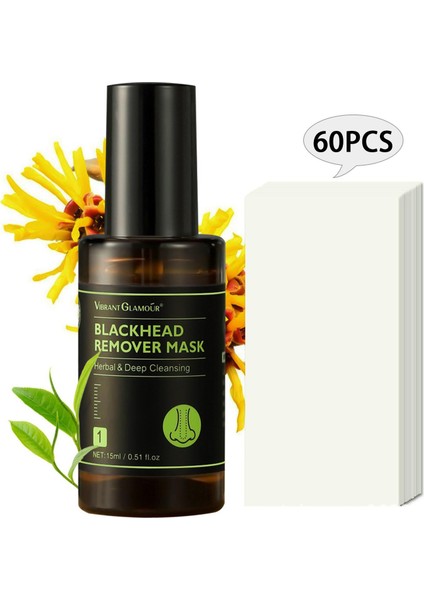 15 ml Siyah Nokta Temizleme Maskesi Soyulabilir Nemlendirici Burun Alın Akne Serumu 60 Adet Çıkartmalar Arındırıcı Akne Gözenek Küçültme (Yurt Dışından) modelleri