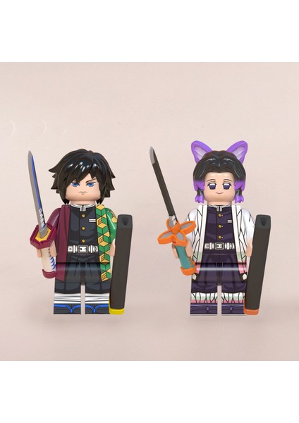 Yapı Taşı Pürüzsüz Kenar Nezuko Tanjirou Anime Yapı Oyuncakları (Yurt Dışından)