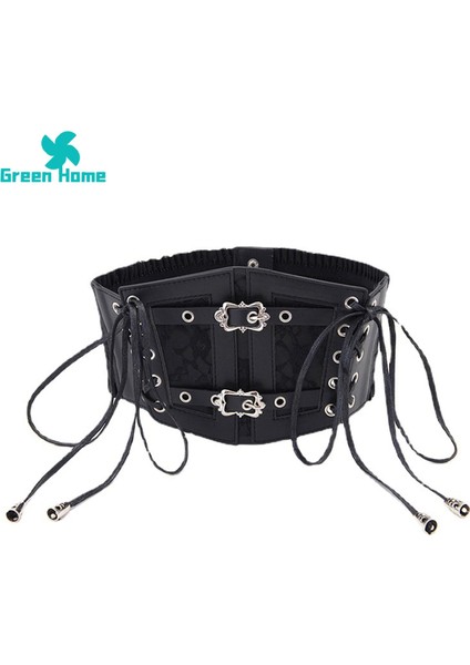 Yeşil Ev Bel Cincher Korse Punk Tarzı Dekoratif Bel Kemeri (Yurt Dışından) fiyatları