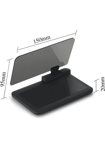 H6 Çok Fonksiyonlu Araç Akıllı Telefon Navigasyon Head Up Display Tutucu, 6 Inç Akıllı Telefon Için (Yurt Dışından) fiyatları