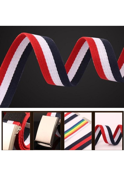 100-140 cm Moda Kanvas Erkek Kadın Bel Kemeri Lüks Metal Tokalı Kemer En Kaliteli Unisex Gökkuşağı Kemer Kot Aksesuarı (Yurt Dışından) modelleri