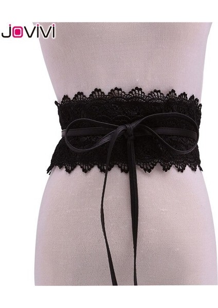 Jovivi 1 Adet Kunstleer Boog-Knoop Elastische Taille Riemen Vrouwen Kant Brede Riemen Buikband Dames Trouwjurk Tailleband 4 Kleuren (Yurt Dışından) fiyatları