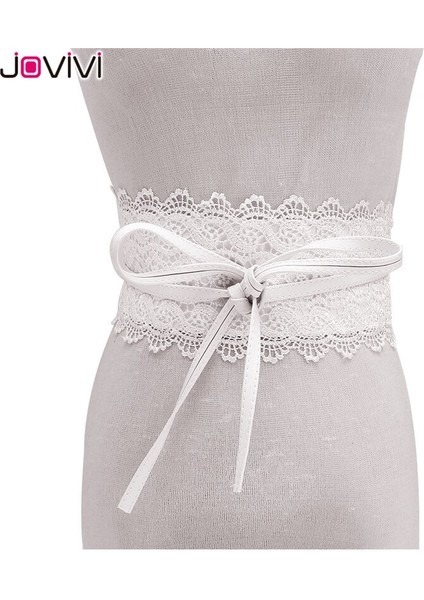Jovivi 1 Adet Kunstleer Boog-Knoop Elastische Taille Riemen Vrouwen Kant Brede Riemen Buikband Dames Trouwjurk Tailleband 4 Kleuren (Yurt Dışından) fırsatları