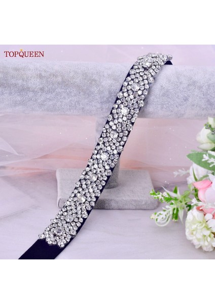 Topqueen S28B-D Elbise Palto Giyim Aksesuarları Siyah Elastik Kemer ile Kadınlar Için Lüks Inciler Parti Akşam Etekler (Yurt Dışından) fırsatları
