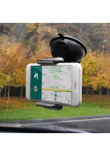 [yeni Ürün] 360 Derece Rotasyon Araba Evrensel Telefon Tutucu Pano Vantuzlu Kaide Ön Cam Cep Telefonu Standı Braketi Araba (Yurt Dışından)