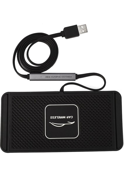 Qı Araba Kablosuz Hızlı Şarj Cihazı IPhone 8 Xs Xr Araç Şarj Pedi Samsung S10 Dock Istasyonu Kaymaz Mat Araba Dashboard Tutucu (Yurt Dışından) modelleri